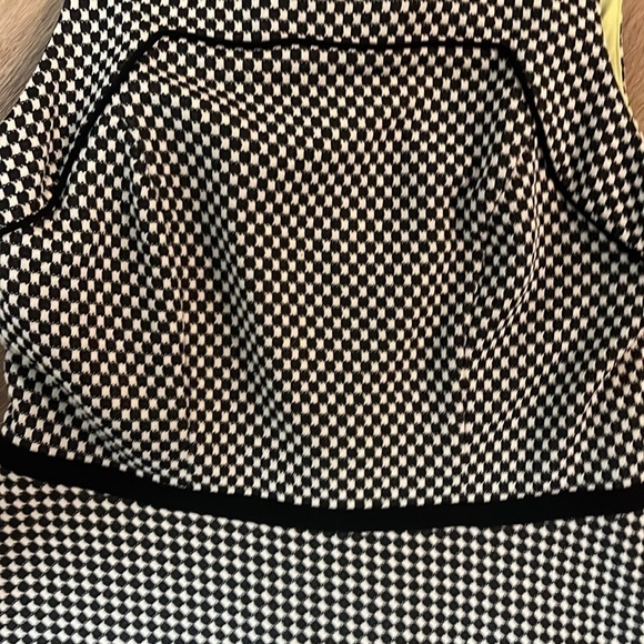 Vintage 90s Oleg Cassini Mod Squad Houndstooth Jumper Dress size 8 - Picture 3 of 6
